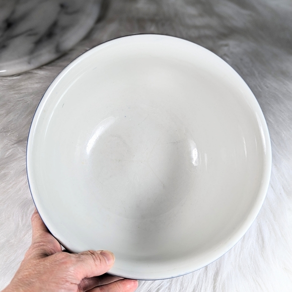 Vintage Hall's Kitchenware Blue Blossom Mixing Bowl - Picture 5 of 11